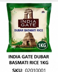 INDIA GATE DUBAR BASMATI RICE 1KG