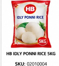 HB IDLY PONNI RICE 5KG