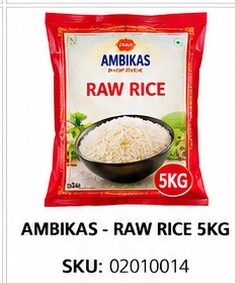 AMBIKAS - RAW RICE 5KG