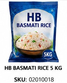HB BASMATI RICE 5 KG