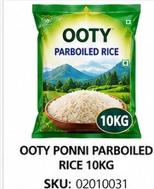OOTY PONNI PARBOILED RICE 10KG