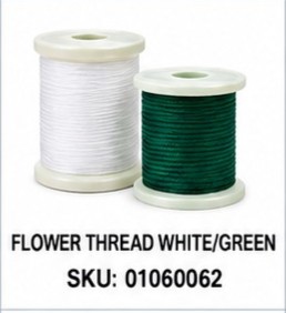 FLOWER THREAD WHITE/GREEN