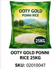 OOTY GOLD PONNI RICE 25KG