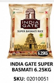 INDIA GATE SUPER BASMATHI 6.25KG