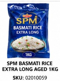 SPM BASMATI RICE EXTRA LONG AGED 1 KG