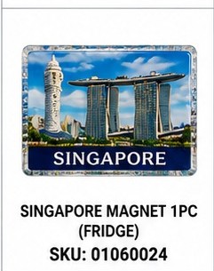 SINGAPORE MAGNET 1PC (FRIDGE)