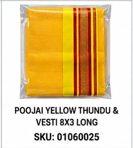 POOJAI YELLOW THUNDU & VESTI 8X3 LONG
